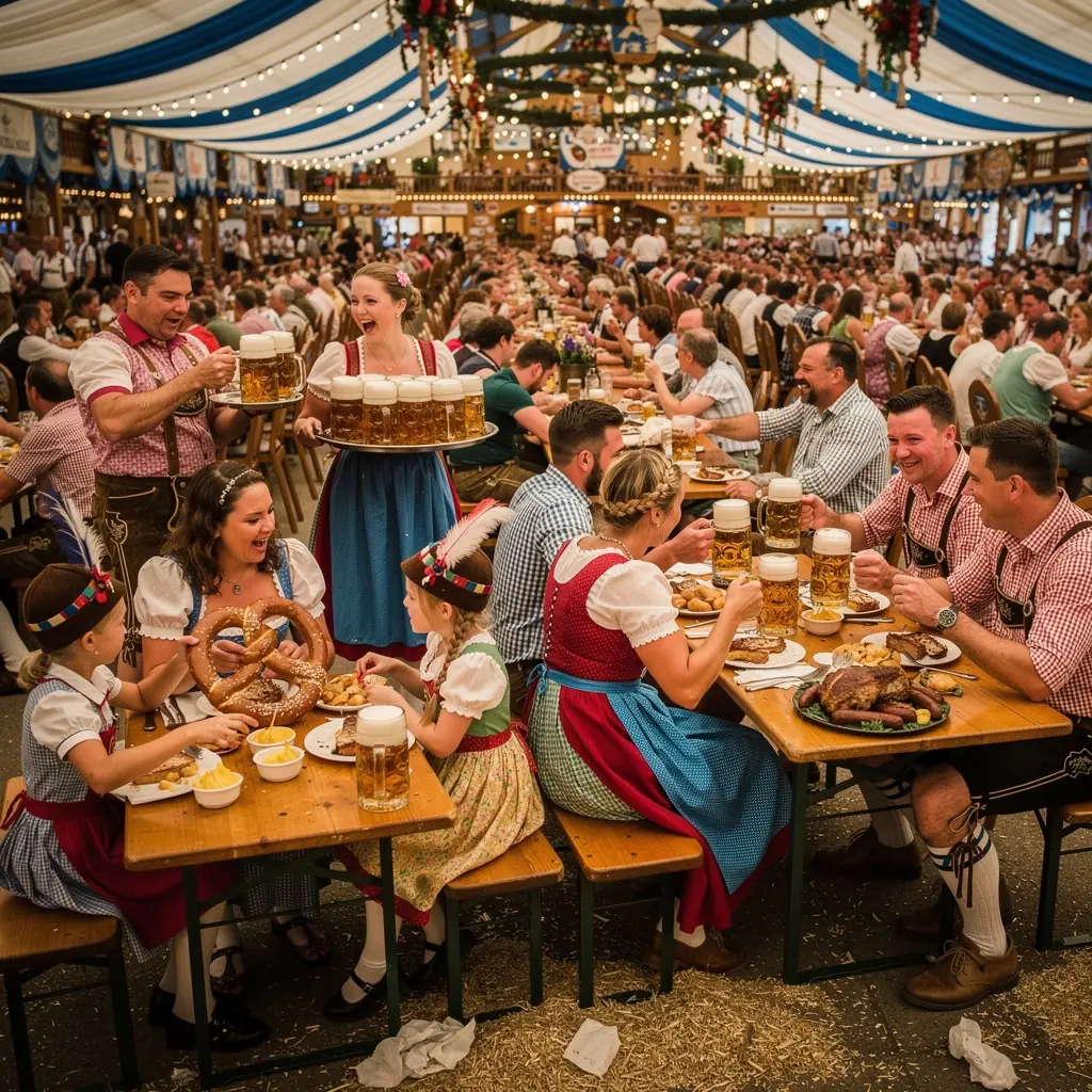 Ein Zug fährt durch die wunderschöne Landschaft Deutschlands mit sanften Hügeln.